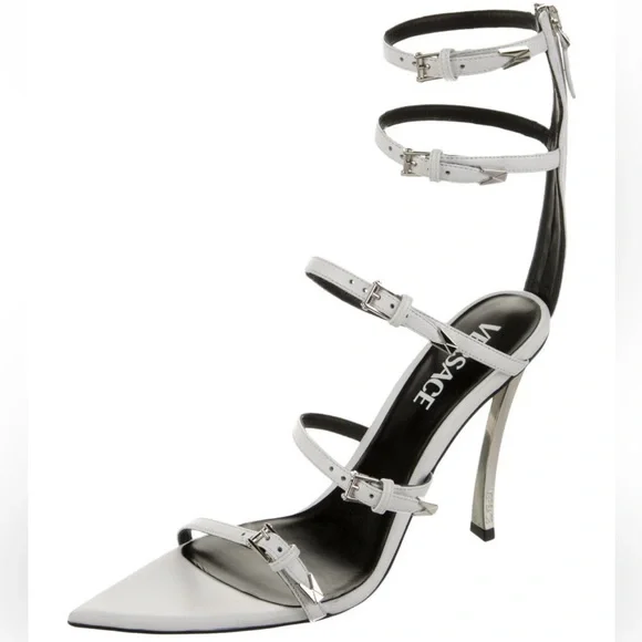 Versace Leather Strappy Heels